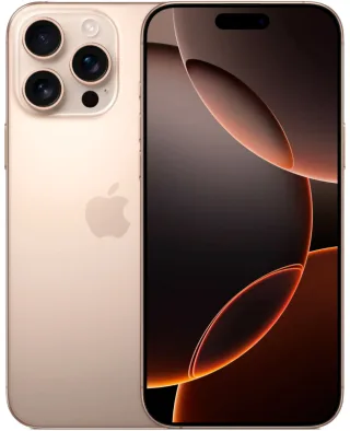 iPhone 16 Pro Max, песчаный титановый